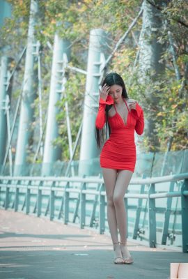(مجموعه آنلاین) دختر تایوانی با پاهای زیبا-آلبوم عکس زو لینگلینگ در فضای باز (9) (100P)