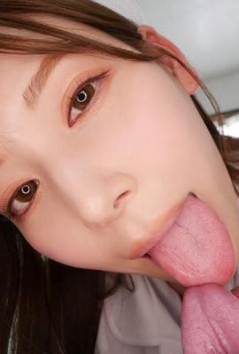 (GIF) Tsumugi Akari، بزاق خام شلخته، زبان دراز، بوسه های عمیق و لب های تمام بدن، لیسیدن که باعث انزال می شود… (23P)