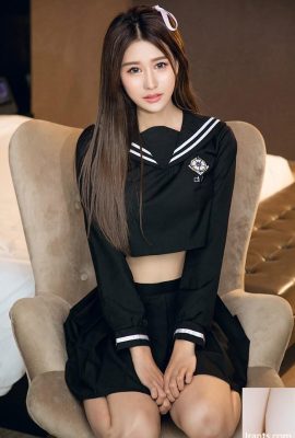 دختر مدرسه ای ناز Xinyi لباس مدرسه می پوشد و سینه های گرد و زیبایی دارد که می خواهم لمس کنم (65P)