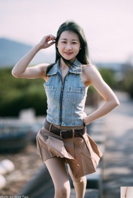(مجموعه اینترنتی) دختر پای زیبای تایوانی-وینی لولو زیبایی عکسبرداری در فضای باز واقع گرایانه (28P)