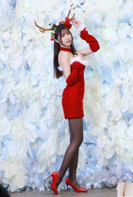 (مجموعه آنلاین) دختر پای زیبای تایوانی-دختر کریسمس Huimi واقع گرایانه در فضای باز (93P)