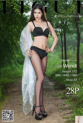 (LiGui Internet Beauty) 2017.09.05 مدل Jiajia Black Silk کفش پاشنه بلند زیبا (29P)