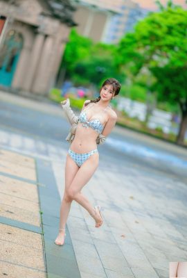 (مجموعه آنلاین) دختر پا زیبای تایوانی-عکسبرداری فضای باز زیبایی Mi En (2)