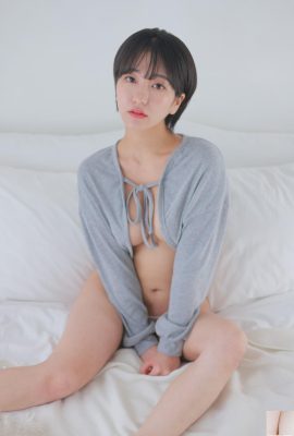 Sehee – برش کوتاه ژاکت کش باف پشمی خاکستری (55P)