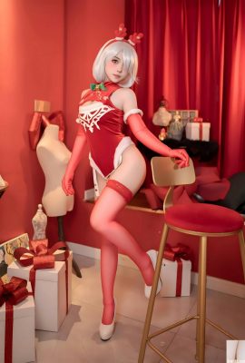 (مجموعه آنلاین) دختر رفاهی “لباس قرمز کریسمس” Bonnie VIP Exclusive (135p)