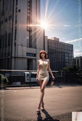 لباس مو نارنجی و مخملی