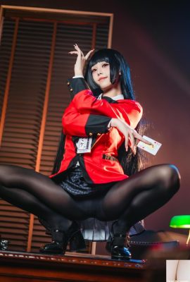 (مجموعه آنلاین) Meeu (خز گربه عسلی) cosplay Yumeko Jabami – Kakegurui (72P)
